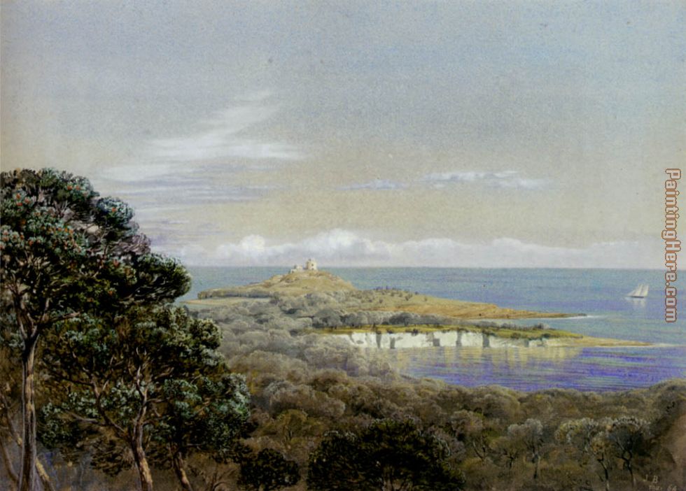 Pointe St Hospice, Cap Ferrat, From St Jean painting - John Brett Pointe St Hospice, Cap Ferrat, From St Jean art painting
